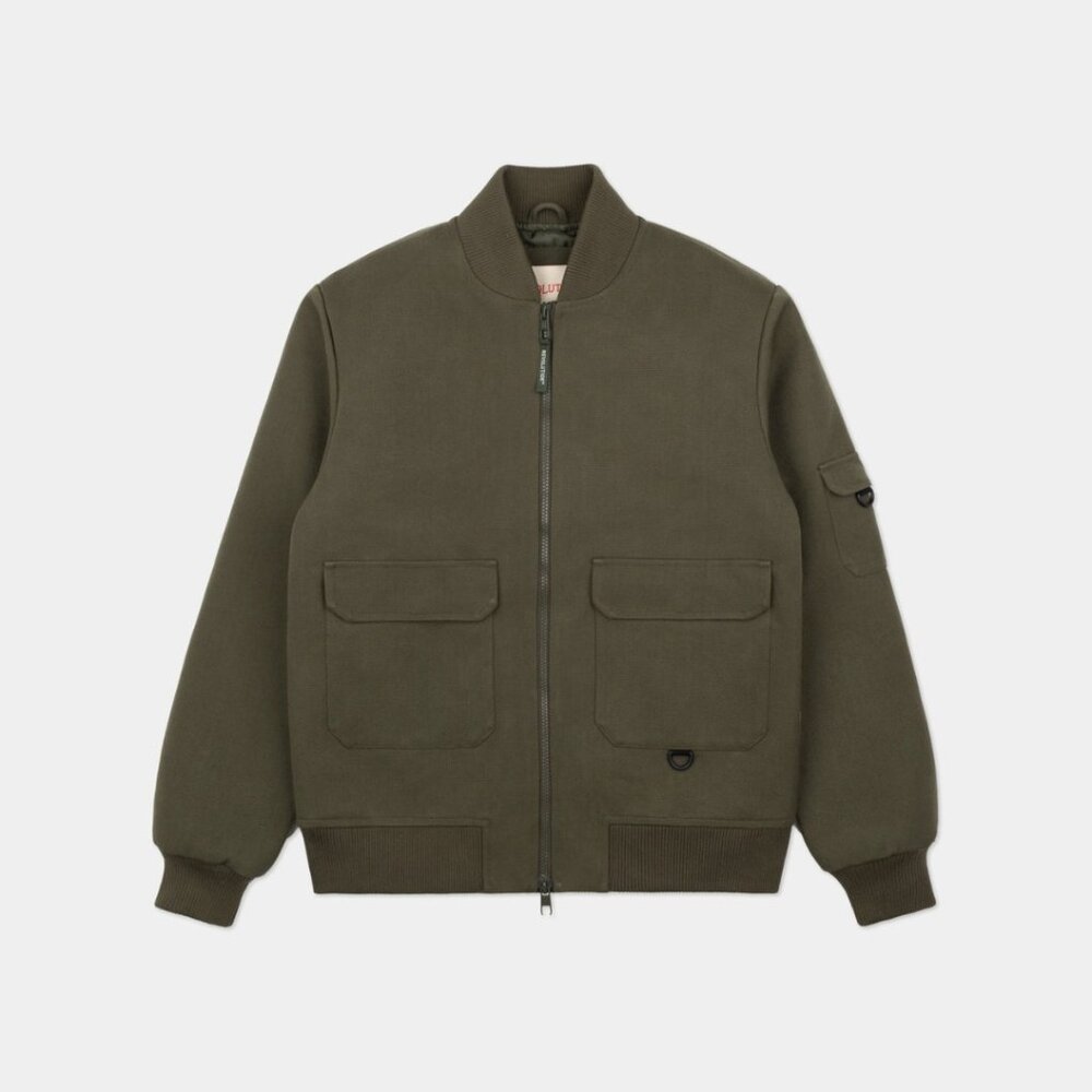 BNWT Revolution of 1995 - Men's Army Green Recycled Utility Bomber Jacket